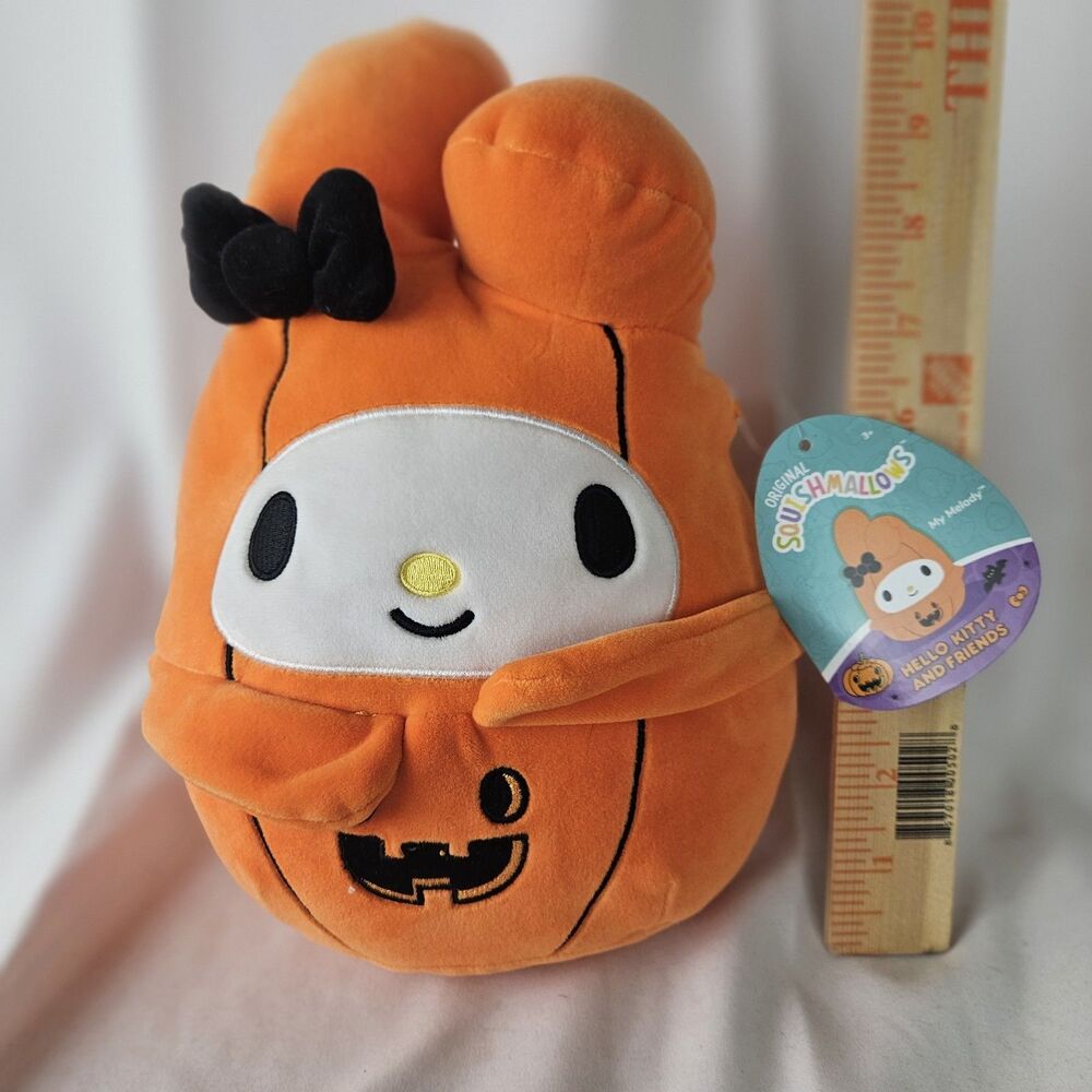 My Melody Halloween Squishmallows 8" Plush Jack O'lantern Hello Kitty NWT